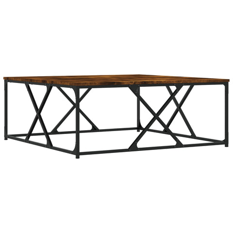 vidaXL Coffee Table Smoked Oak 100x100x40 cm Engineered Wood