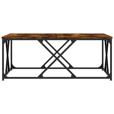 vidaXL Coffee Table Smoked Oak 100x100x40 cm Engineered Wood