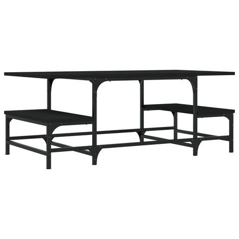 vidaXL Coffee Table Black 100x50.5x40 cm Engineered Wood