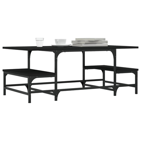 vidaXL Coffee Table Black 100x50.5x40 cm Engineered Wood