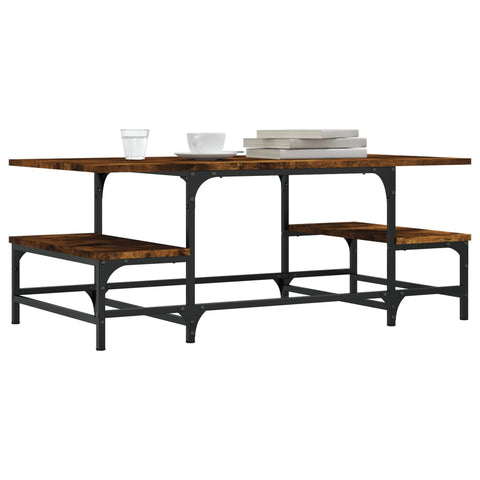 vidaXL Coffee Table Smoked Oak 100x50.5x40 cm Engineered Wood
