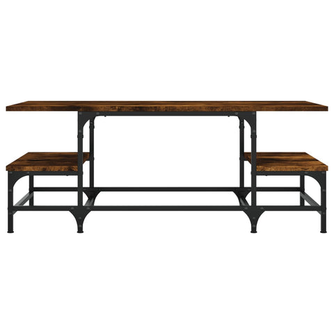 vidaXL Coffee Table Smoked Oak 100x50.5x40 cm Engineered Wood