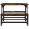vidaXL Coffee Table Smoked Oak 100x50.5x40 cm Engineered Wood