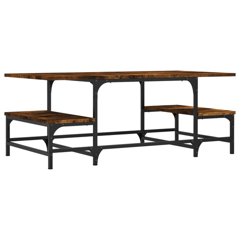 vidaXL Coffee Table Smoked Oak 100x50.5x40 cm Engineered Wood