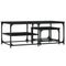 vidaXL Nesting Coffee Tables 2 pcs Black Engineered Wood