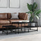 vidaXL Nesting Coffee Tables 2 pcs Black Engineered Wood