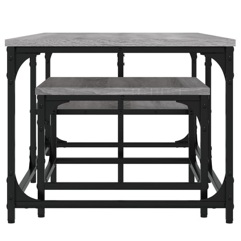 vidaXL Nesting Coffee Tables 2 pcs Grey Sonoma Engineered Wood