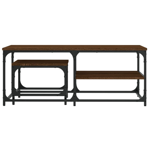 vidaXL Nesting Coffee Tables 2 pcs Brown Oak Engineered Wood