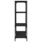 vidaXL Bookshelf Black 81x36x115 cm Engineered Wood and Steel