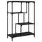 vidaXL Bookshelf Black 81x36x115 cm Engineered Wood and Steel
