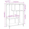 vidaXL Bookshelf Black 81x36x115 cm Engineered Wood and Steel