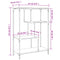vidaXL Bookshelf Sonoma Oak 81x36x115 cm Engineered Wood and Steel