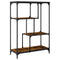 vidaXL Bookshelf Smoked Oak 81x36x115 cm Engineered Wood and Steel