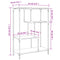 vidaXL Bookshelf Grey Sonoma 81x36x115 cm Engineered Wood and Steel