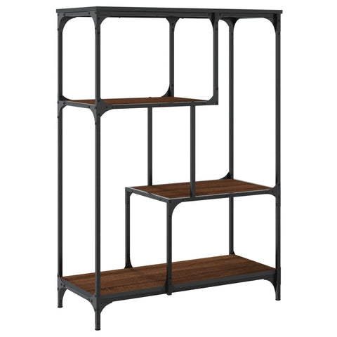 vidaXL Bookshelf Brown Oak 81x36x115 cm Engineered Wood and Steel