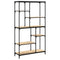 vidaXL Bookshelf Sonoma Oak 99x35.5x176 cm Engineered Wood and Steel