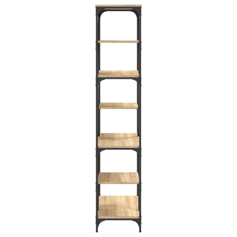vidaXL Bookshelf Sonoma Oak 91x36x176 cm Engineered Wood and Steel