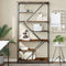 vidaXL Bookshelf Smoked Oak 91x36x176 cm Engineered Wood and Steel