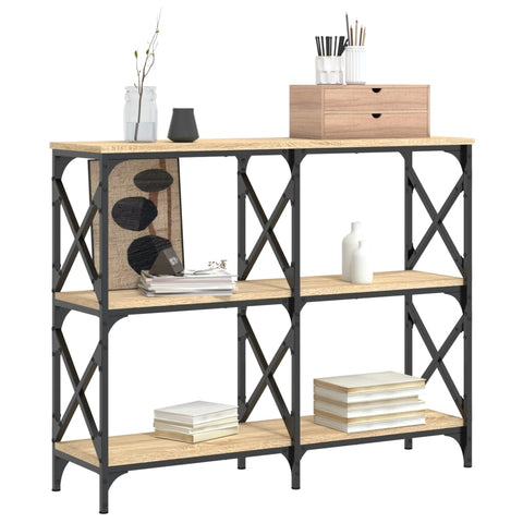 vidaXL Console Table Sonoma Oak 100x28x80.5 cm Engineered Wood