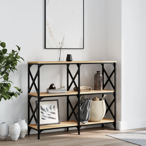vidaXL Console Table Sonoma Oak 100x28x80.5 cm Engineered Wood