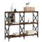 vidaXL Console Table Smoked Oak 100x28x80.5 cm Engineered Wood