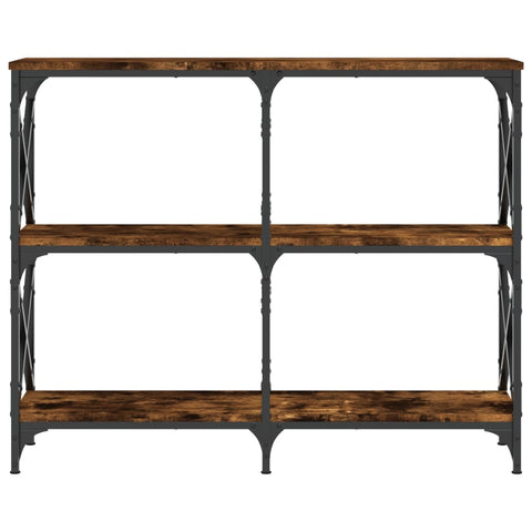 vidaXL Console Table Smoked Oak 100x28x80.5 cm Engineered Wood
