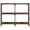 vidaXL Console Table Smoked Oak 100x28x80.5 cm Engineered Wood