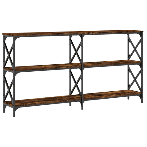 vidaXL Console Table Smoked Oak 156x28x80.5 cm Engineered Wood