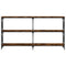 vidaXL Console Table Smoked Oak 156x28x80.5 cm Engineered Wood