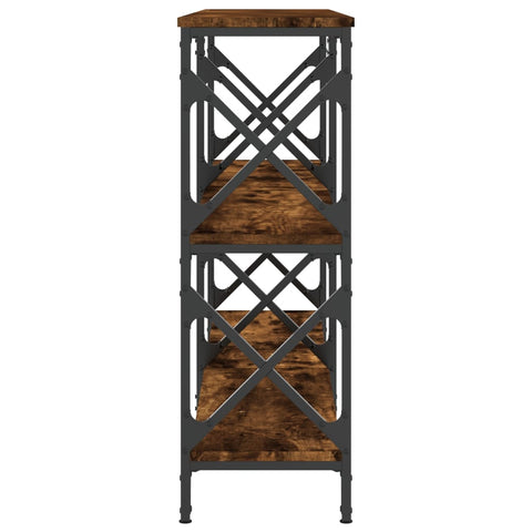 vidaXL Console Table Smoked Oak 156x28x80.5 cm Engineered Wood