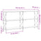 vidaXL Console Table Smoked Oak 156x28x80.5 cm Engineered Wood