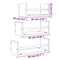vidaXL 3 Piece Wall Shelf Set with Bars Sonoma Oak Engineered wood