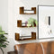vidaXL 3 Piece Wall Shelf Set with Bars Smoked Oak Engineered wood