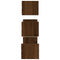 vidaXL 3 Piece Wall Shelf Set with Bars Brown Oak Engineered wood