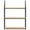 vidaXL 3-Tier Wall Shelf Sonoma Oak 60x21x78.5 cm Engineered Wood