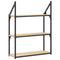 vidaXL 3-Tier Wall Shelf Sonoma Oak 60x21x78.5 cm Engineered Wood