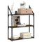 vidaXL 3-Tier Wall Shelf Smoked Oak 60x21x78.5 cm Engineered Wood