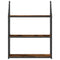 vidaXL 3-Tier Wall Shelf Smoked Oak 60x21x78.5 cm Engineered Wood