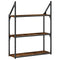 vidaXL 3-Tier Wall Shelf Smoked Oak 60x21x78.5 cm Engineered Wood