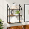 vidaXL 3-Tier Wall Shelf Smoked Oak 60x21x78.5 cm Engineered Wood