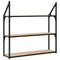 vidaXL 3-Tier Wall Shelf Sonoma Oak 80x21x78.5 cm Engineered Wood