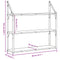 vidaXL 3-Tier Wall Shelf Sonoma Oak 80x21x78.5 cm Engineered Wood