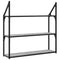 vidaXL 3-Tier Wall Shelf Grey Sonoma 80x21x78.5 cm Engineered Wood