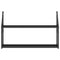 vidaXL 2-Tier Wall Shelf Black 80x21x51 cm Engineered Wood