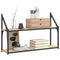vidaXL 2-Tier Wall Shelf Sonoma Oak 80x21x51 cm Engineered Wood
