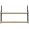 vidaXL 2-Tier Wall Shelf Sonoma Oak 80x21x51 cm Engineered Wood
