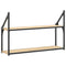 vidaXL 2-Tier Wall Shelf Sonoma Oak 80x21x51 cm Engineered Wood