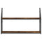 vidaXL 2-Tier Wall Shelf Smoked Oak 80x21x51 cm Engineered Wood