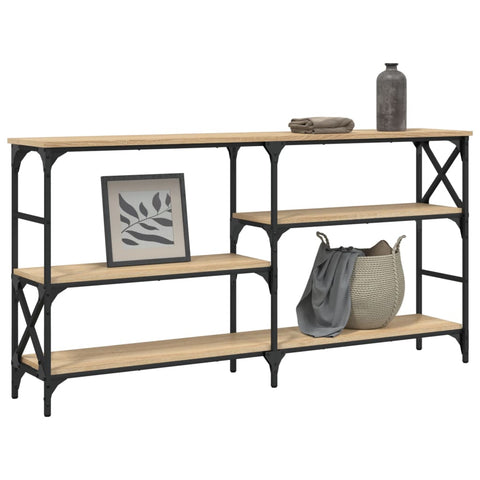 vidaXL Console Table Sonoma Oak 150x29x76.5 cm Engineered Wood