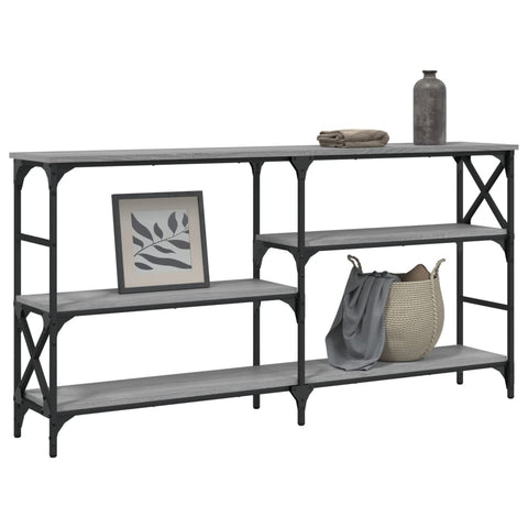 vidaXL Console Table Grey Sonoma 150x29x76.5 cm Engineered Wood